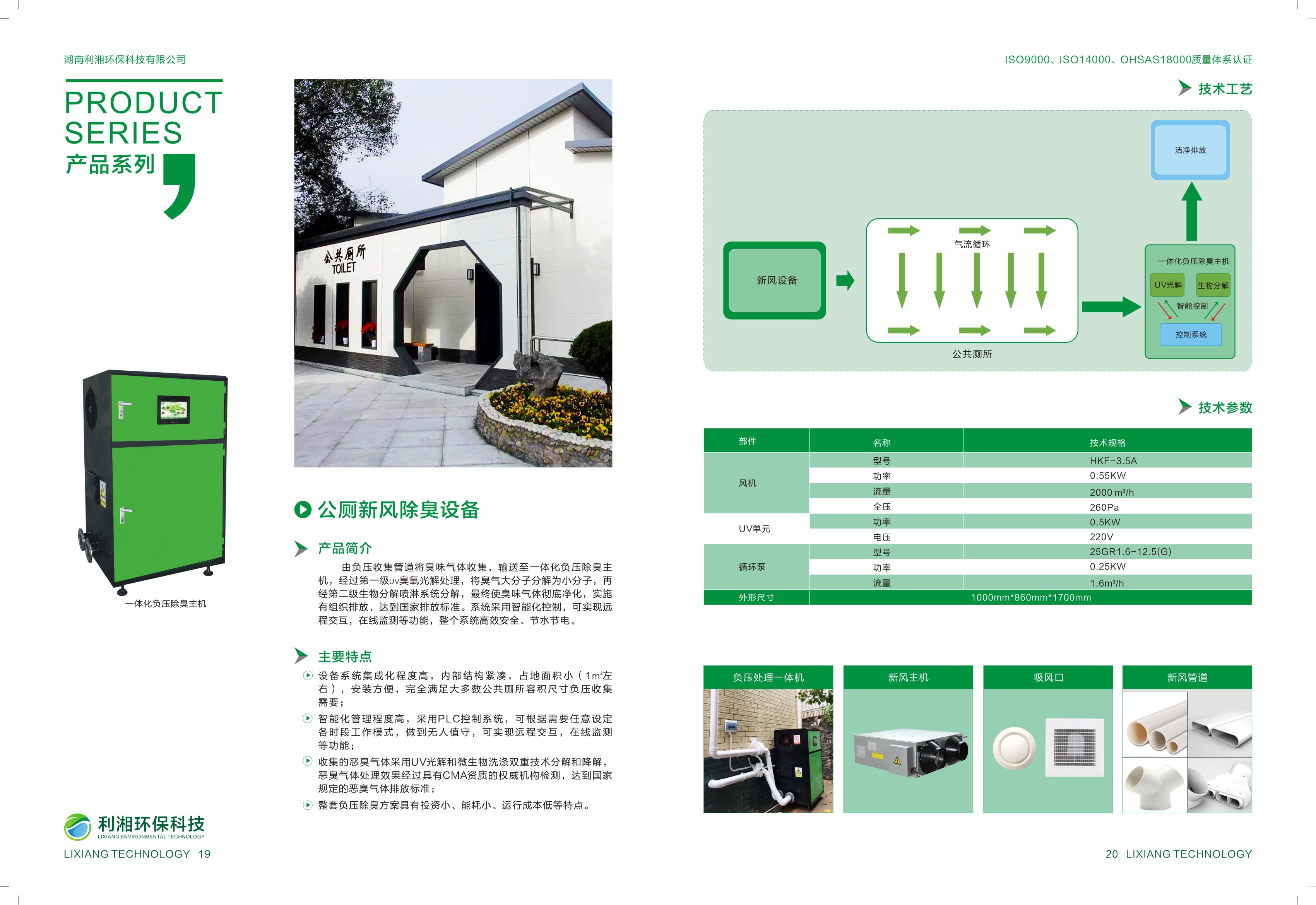 LX04系列智能公廁負壓除臭一體機